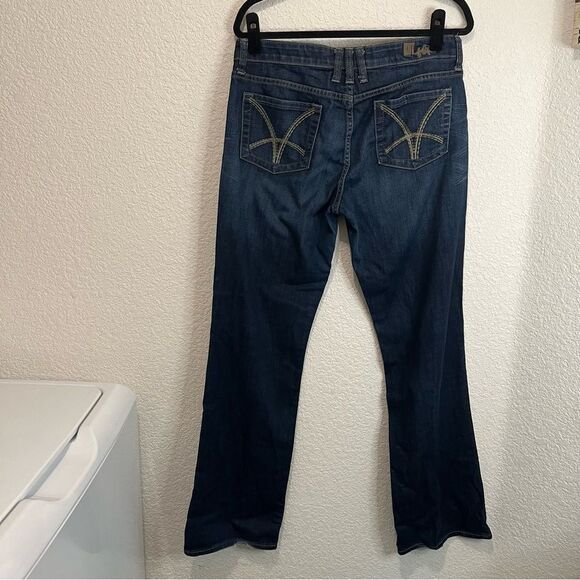 Kut From the Kloth Jeans Women's Size 8 Jackie Boot Cut Dark Wash Mid Rise - Picture 4 of 11